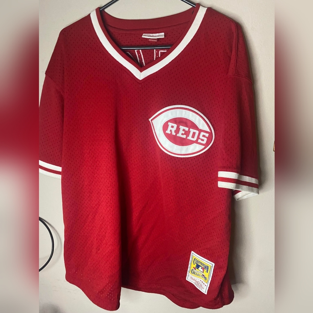 - Men's Mitchell & Ness Cooperstown Collection Reds Jersey XL. #11 …